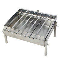 S9 Premium Stainless Steel Automatic Rotating BBQ Grill for Home Outdoor Electric Charcoal Roaster