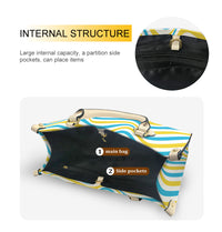 Hawaiian Tribal Print PU Leather Tote Bag for Women