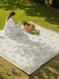 Jardin Fleuri French Style Outdoor Waterproof Picnic Blanket Camping Mat
