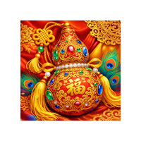 Lucky Gourd Cross Stitch Kit for Living Room Entrance