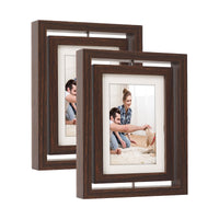 Rotatable Double-Sided Photo Frame for Pet Paw Print & Memories, Desktop Display