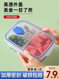 Divided Food Storage Containers with Lids for Refrigerator and Freezer, Stackable Meal Prep Boxes