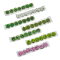 TEMOD 49-Cluster Mixed Color Miniature Flower Tufts for DIY Sand Table Scenery