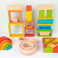 Prince Mama Rainbow Stacking Blocks Educational Toy Set for Kids