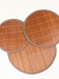 Pet Bamboo Rattan Cooling Mat for Cats and Dogs, Round Summer Ice Pad for Teddy, Bichon, Hamsters