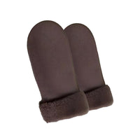 Women's Suede Fleece Lined Mittens for Winter Outdoor Activities