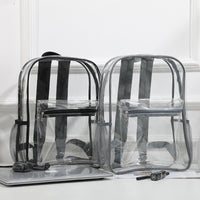 Transparent PVC Waterproof Backpack Large Capacity Student School Bag for Men and Women