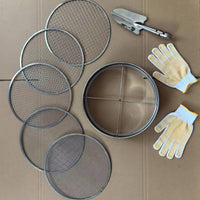 304 Stainless Steel Garden Sieve with 5 Interchangeable Mesh Screens for Soil and Compost