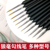 Fine Detail Paint Brushes for Acrylic, Watercolor, and Oil Painting - Ultra-Fine Liner and Outline Brushes for Artists and Students