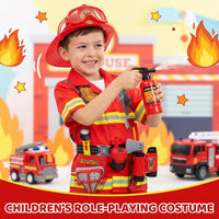 Kids' Role Play Costume Set - Firefighter, Police, Chef, Pilot Outfits for Stage Performance & Pretend Play