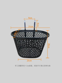 Bicycle Front Basket with Lid for Mountain Bikes and Scooters, Large Capacity Storage Basket
