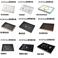 Faux Leather Jewelry Display Tray for Pendants, Bracelets, Necklaces, Rings