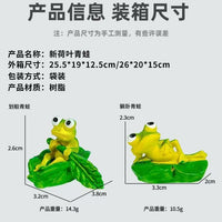 Mini Aquarium Frog Ornament Resin Micro Landscape Decoration for Fish Tank