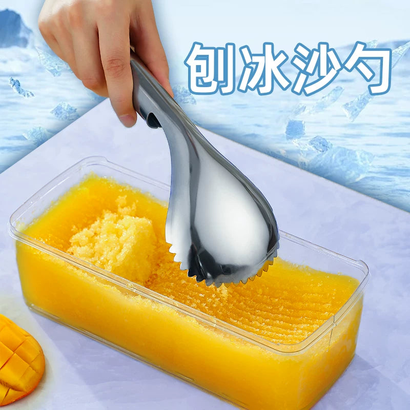 Manual Ice Shaver Spoon for Home and Commercial Use, Crushed Ice Maker Tool