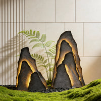 Artificial Rock Landscape Ornament with LED Lights for Garden and Commercial Decor