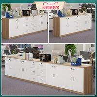 Wooden Office Storage Cabinet with Lock and Drawers