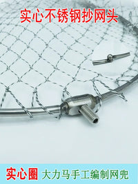 Foldable Stainless Steel Fishing Landing Net Head with Dyneema Mesh