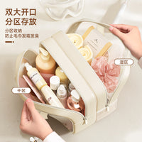 Large Capacity PVC Waterproof Cosmetic Bag Portable Travel Toiletry Organizer with Handle