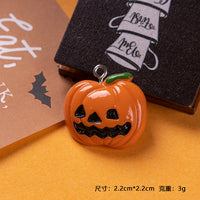 Halloween Resin Pumpkin Skull Ghost Charms DIY Pendant Set