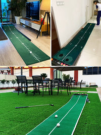 PGM Adjustable Slope Indoor Golf Putting Trainer with Movable Hole for Home Office Practice