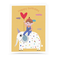 Baby Greeting Card for Newborn's First Birthday, Full Month, 100-Day, 1-Year-Old Growth, Children's Day