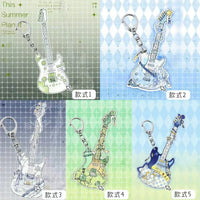 Acrylic Lucky Guitar Keychain Backpack Charm Gift