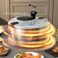 Stainless Steel Manual Salad Spinner and Vegetable Dryer