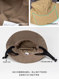 Quick-Dry UV Protection Bucket Hat with Windproof Strap for Outdoor Activities