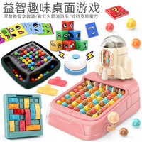 Rocket Rainbow Ball Maze Puzzle Game for Kids, Educational Logic Board Game Toy