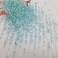 No-Hole Bubble Beads, Transparent Glass Round Beads, Iridescent Bubble Beads, Nail Art Micro Beads for Quicksand Pen Filling DIY Material