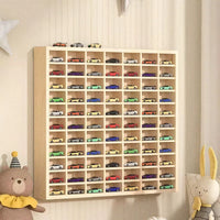 Wooden Display Case for Small Car Models & Blind Box Figures, Multi-Layer Storage Organizer for Collectibles