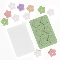 Food-Grade Silicone 6-Cavity Cherry Blossom Ice Cube Tray for Drinks and Baking