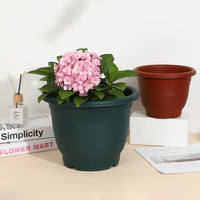 Round Resin Garden Planter Pot Thickened Nursery Pot Imitation Terracotta Plastic Gallon Pot for Balcony