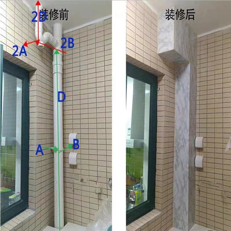Acrylic Pipe Cover for Bathroom and Balcony Drainage Pipes, Decorative Concealment Panel