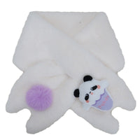 Plush Faux Rabbit Fur Cross Scarf for Winter, Thickened Neck Warmer