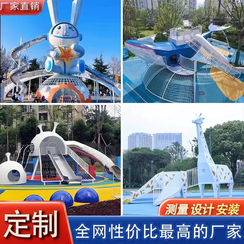 Outdoor Stainless Steel Playground Slide Equipment for Parks and Communities