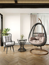 Rattan Wicker Hanging Basket Chair Swing for Indoor Outdoor Patio Balcony