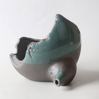 Ceramic Ge Kiln Chinese Zen Style Succulent Planter Pot with Drainage