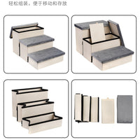 Foldable Pet Stairs for Dogs and Cats, Portable Pet Steps for High Beds and Sofas, Pet Storage Ladder