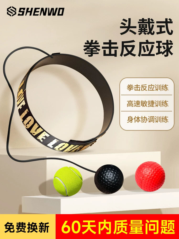 Kids & Adults Boxing Reflex Ball Headband Set for Focus Training and Stress Relief