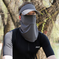 Men's Summer UV Protection Sun Hat with Face Mask and Neck Flap for Outdoor Fishing Cycling