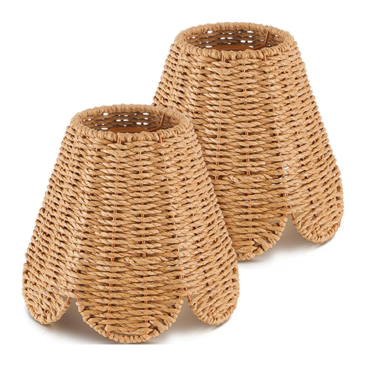 Handwoven Paper Rope Lampshade for Pendant, Wall, Table, and Floor Lamps