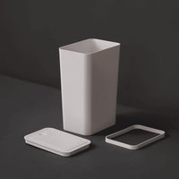 Slim Press-Top Trash Can for Bathroom, Bedroom, Kitchen, and Living Room