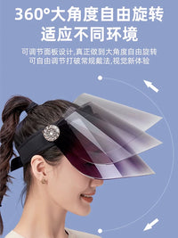 UV Protection Sun Visor with Full Face Shield for Cycling and Outdoor Activities
