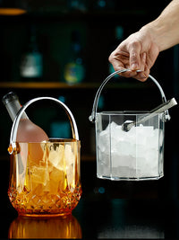 Acrylic Ice Bucket with Tongs for Bar KTV Home Use, 3L/5L