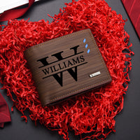 Custom Engraved Men's Leather Bifold Wallet with Zipper Coin Pocket, Multi-Card Slots, Slim Design