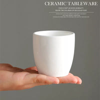 Ceramic White Tea Cup Set - 160-165ml Small Restaurant & Hotel Drinkware