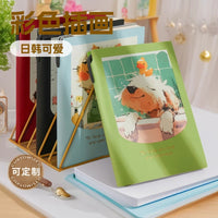 Cartoon Illustration Notebook, Thickened Lined Soft Cover Journal