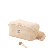 Women's Portable Large Opening Mesh Breathable Travel Cosmetic Bag