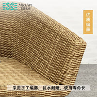 Nordic Outdoor Wicker Sofa Set for Patio Balcony Garden Villa Living Room